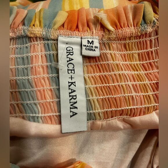 Grace and Karma multi color maxi dress size medium - Picture 6 of 6